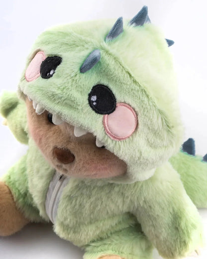 PuffyHug™ Yeşil Tüylü Dino Puffy Kostümü - Puffy Hug Türkiye