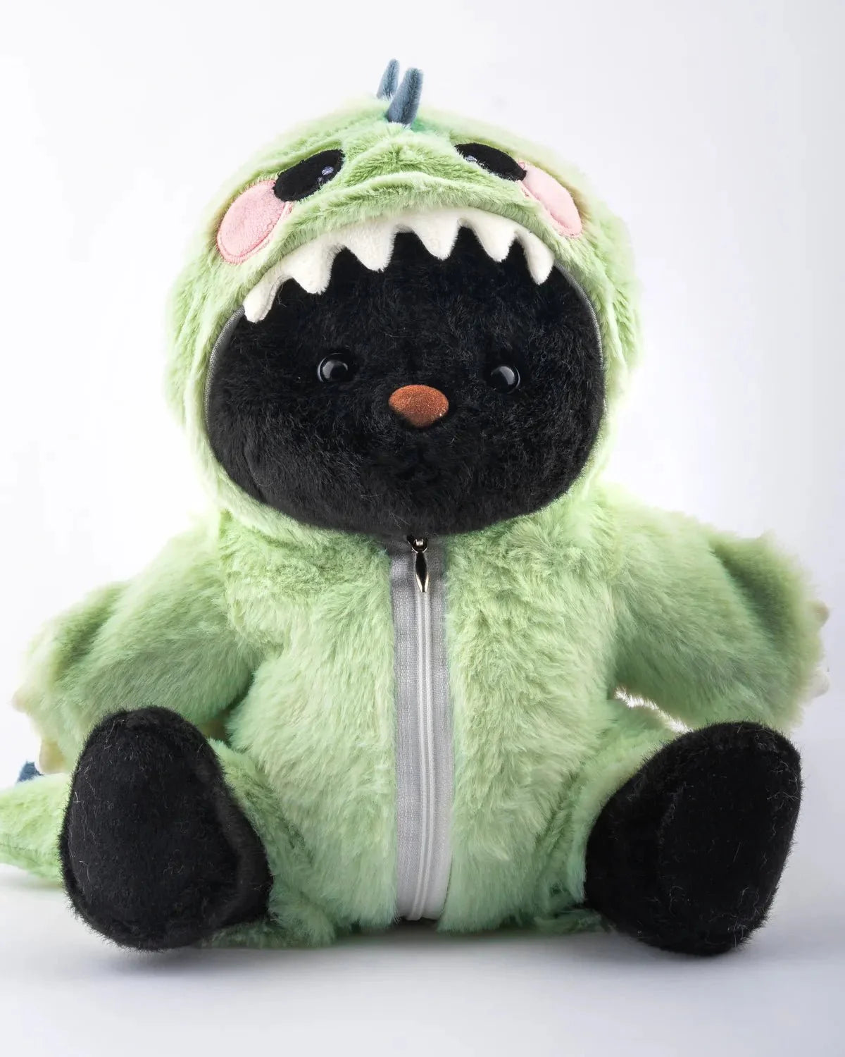 PuffyHug™ Yeşil Tüylü Dino Puffy Kostümü - Puffy Hug Türkiye